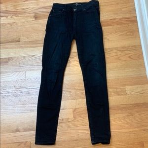7 for all mankind black skinny jeans
